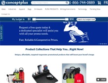 Tablet Screenshot of conceptplus.ca